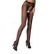 Эротические колготки-бодистокинг Passion S019 black, имитация трусиков ажурных с доступом, в сеточку 100809 фото 1