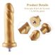 Золотий фалоімітатор Hismith 6.8″ Golden Silicone Dildo, система KlicLok 104184 фото 2