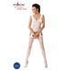 Бодистокинг Passion BS046 white, комбинезон с имитацией чулок 109410 фото 1