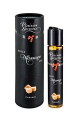 Масажна олія Plaisirs Secrets Caramel (59 мл) з афродизіаками, їстівна, подарункове паковання 108723 фото