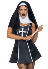 Костюм черниці Leg Avenue Naughty Nun S, сукня, головний убір 106538 фото