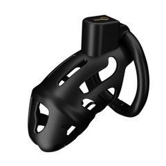 Клітка для пеніса LOCKINK SEVANDA Naja-Cobra Chastity Cage, чорна, 3 кільця різних розмірів 110031 фото