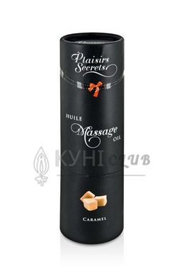 Масажна олія Plaisirs Secrets Caramel (59 мл) з афродизіаками, їстівна, подарункове паковання 108723 фото