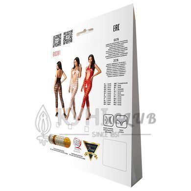Сітчастий бодістокінг з відкритим животом Passion BS081 white 102592 фото