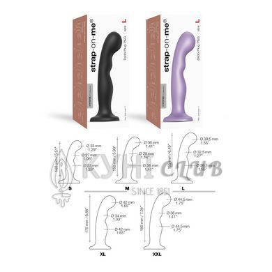 Насадка для страпона Strap-On-Me Dildo Plug P&G Lilas Metallic S 107022 фото
