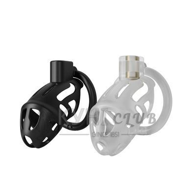 Клетка для пениса LOCKINK SEVANDA Plastic Penis Chastity Cage, черная, 3 кольца разных размеров 110031 фото