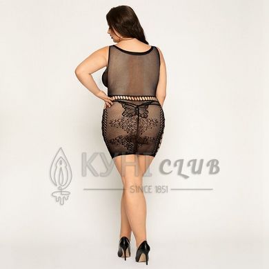 Сітчаста сукня з метеликами JSY &laquo;Сексапільна Емілі&raquo; Plus Size, Black, імітація шнурівки, мереживо 106415 фото