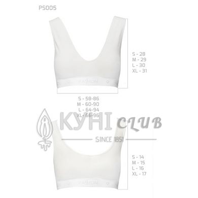 Спортивный топ из эластичного хлопка Passion PS005 TOP white, size L 102222 фото