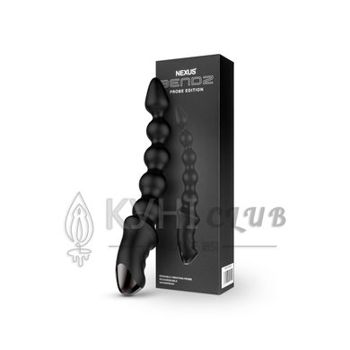 Анальний вібратор-намисто Nexus BENDZ Bendable Vibrator Probe Edition, Чорний 104611 фото