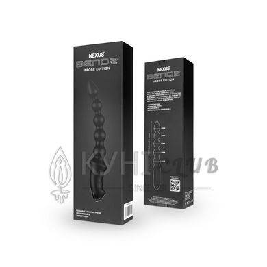 Анальний вібратор-намисто Nexus BENDZ Bendable Vibrator Probe Edition, Чорний 104611 фото