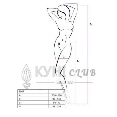 Сітчасті колготки-бодістокінги Passion S019 One Size, Red, імітація трусиків, відкритий доступ 100810 фото