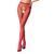 Сітчасті колготки-бодістокінги Passion S019 One Size, Red, імітація трусиків, відкритий доступ 100810 фото
