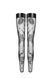 Панчохи без миска Noir Handmade F243 Tulle stockings with patterned flock embroidery, L 108155 фото 4