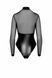 Боди Noir Handmade F321 Edge, S, низ под латекс, верх сетка, молния на все тело, декор кольца 108355 фото 8