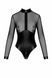 Боди Noir Handmade F321 Edge, S, низ под латекс, верх сетка, молния на все тело, декор кольца 108355 фото 7