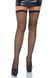 Панчохи-сітка зі швом ззаду Leg Avenue Bow back seam thigh highs One size Black, атласний бант 106588 фото 2