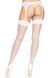 Панчохи-сітка зі швом Leg Avenue Backseam Thigh Highs White, one size 105983 фото 2