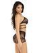 Комплект Leg Avenue Wrap Around Bra Top & Boy Shorts, One Size, чорний, сітчастий, бралет та шорти 110106 фото 2