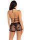 Комплект Leg Avenue Wrap Around Bra Top & Boy Shorts, One Size, чорний, сітчастий, бралет та шорти 110106 фото 3