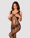 Сітчастий бодістокінг з вирізами та малюнком Obsessive Bodystocking G328 S/M/L, чорний, комбінезон 105233 фото 1