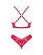 Комплект білизни Obsessive Lacelove cupless 2-pcs set M/L Red, відкритий доступ, відкриті груди 106655 фото 4