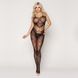 Ажурний бодістокінг з вирізами "Клео" Black One Size 109251 фото 1