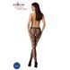 Эротические колготки-бодистокинг Passion S008 black, ажурные колготки с вырезом и лампасами-сеткой 101147 фото 4