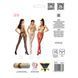 Сітчасті колготки-бодістокінги Passion S019 One Size, Red, імітація трусиків, відкритий доступ 100810 фото 5