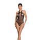 Бодистокинг с декольте Passion BS088 black, имитация корсетной шнуровки 104342 фото 1