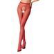 Сітчасті колготки-бодістокінги Passion S019 One Size, Red, імітація трусиків, відкритий доступ 100810 фото 1