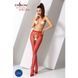Сітчасті колготки-бодістокінги Passion S019 One Size, Red, імітація трусиків, відкритий доступ 100810 фото 2