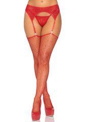 Пояс для панчіх зі стразами Leg Avenue Rhinestone Garterbelt Red One Size 107159 фото