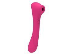 Вібратор та вакуумний кліторальний стимулятор 2-в-1 Alive Quiver Magenta Pink оновлена ​​модель 103985 фото