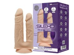 Двойной фаллоимитатор с вибрацией SilexD Double Gusto Vibro Flesh (Model 1 size 8" & 7") + LRS, диам 106174 фото