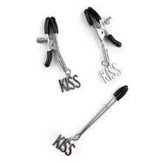 Затискач для сосків та клітора Art of Sex - Nipple and clit clamps KISS 103763 фото