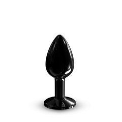 Металева анальна пробка з кристалом Dorcel Diamond Plug Black S 105783 фото