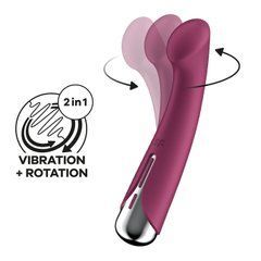 Вібратор з ротацією Satisfyer Spinning G-Spot 1 Red, плоский майданчик для стимуляції точки G 109632 фото