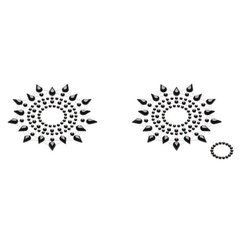Пестіс з кристалів Petits Joujoux Gloria set of 2 - Black, прикраса на груди 108898 фото