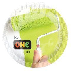 Презерватив ONE Color Sensations Roll ONE on, 1 шт, салатовий, гладенький, зі змазкою 109861 фото
