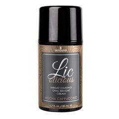 Гель для мінету Sensuva Lic-o-licious Cappuccino (50 мл), оліїстий, без цукру 101829 фото