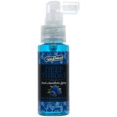 Спрей для мінету Doc Johnson GoodHead DeepThroat Spray - Blue Raspberry 59 мл для глибокого мінету 107844 фото