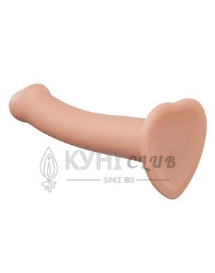 Насадка для страпона Strap-On-Me Dual Density Dildo Flesh M, діаметр 3,3 см, двошарова, гнучкий 101940 фото