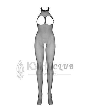 Бодістокінг із дрібної сітки з відкритими грудьми та доступом Obsessive Bodystocking N101 S/M/L 105234 фото
