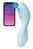 Вакуумний смарт-стимулятор із вібрацією Satisfyer Curvy Trinity 5 (Blue), керування зі смартфона 104703 фото