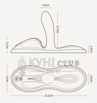 Sit-on-top смарт-вібратор Zalo &ndash; Flora Smart Vibrating Pad Ivory White, 9 моторів 109887 фото