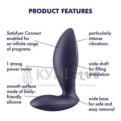 Анальна смарт-пробка з вібрацією Satisfyer Power Plug, дуже потужна 106680 фото