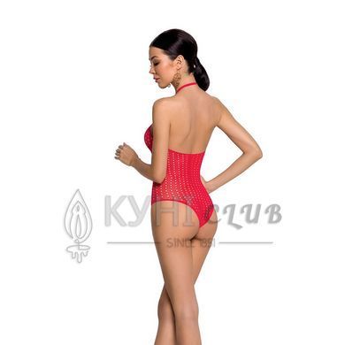 Бодистокинг с декольте Passion BS088 red, имитация корсетной шнуровки 104343 фото