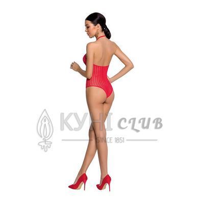 Бодистокинг с декольте Passion BS088 red, имитация корсетной шнуровки 104343 фото
