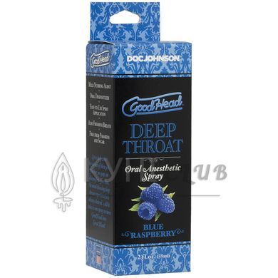 Спрей для минета Doc Johnson GoodHead DeepThroat Spray &ndash; Blue Raspberry 59 мл для глубокого минета 107844 фото