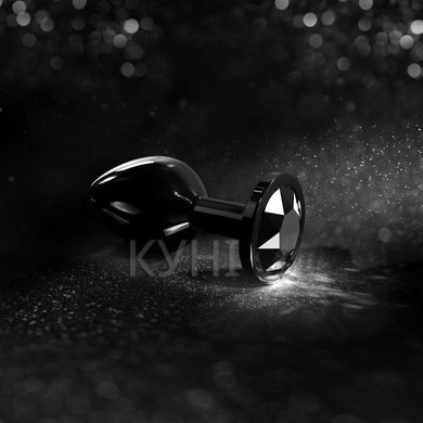 Металлическая анальная пробка с кристаллом Dorcel Diamond Plug Black S 105783 фото